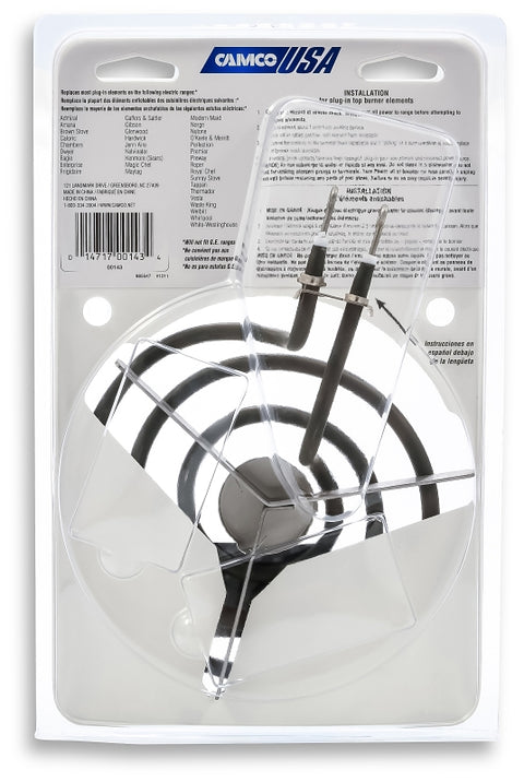 Camco USA 00143 Top Burner, 240 V, 1250 W, Plug
