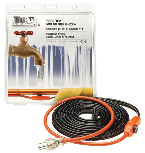 EasyHeat AHB-019A Pipe Heating Cable, 120 VAC, 9 ft L