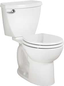 American Standard Cadet 3 Series 2880.128ST.020 Flush Toilet, Round Bowl, 1.28 gpf Flush, 12 in Rough-In, 15 in H Rim