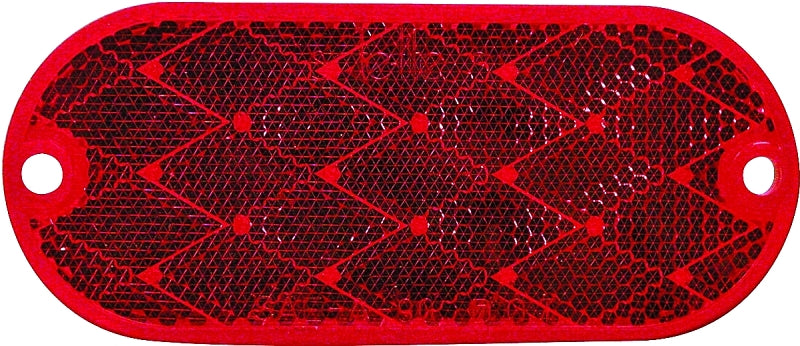 PM V480 V480R Oblong Reflector, Red Reflector, 1.9 in W Reflector, 4.3 ...