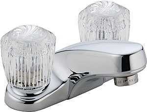 Delta Classic Series 2502LF Bathroom Faucet, 6-1/4 in W, 3-1/4 in H, Rigid Spout, Chrome Plated, 1-11/16 in Plate Size