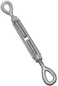National Hardware 3270BC Series N177-402 Turnbuckle, 1800 lb Working Load, 1/2 in Thread, Eye, Eye, 6 in L Take-Up
