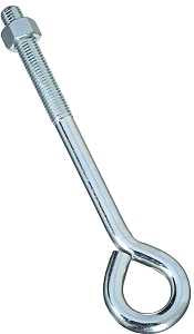 National Hardware N347-682 Eye Bolt, 10 in OAL, 5/8 in Thread, 3-3/4 in L Thread, 1-1/4 in ID Dia Eye, Steel