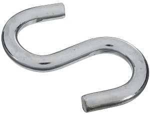National Hardware N347-849 S-Hook, 180 lb Working Load, Steel, Zinc, Pack of 5