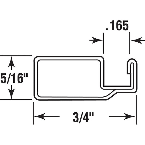 Make-2-Fit PL-14079 Screen Frame, For: PL14285 Bronze Nylon Corners, PL14294 Metal Miter Corners, 3/4 in W, 94 in L, Pack of 20
