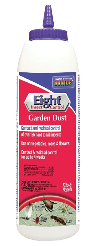 Bonide EIGHT 784 Insect Control Garden Dust, Solid, 10 oz Bottle