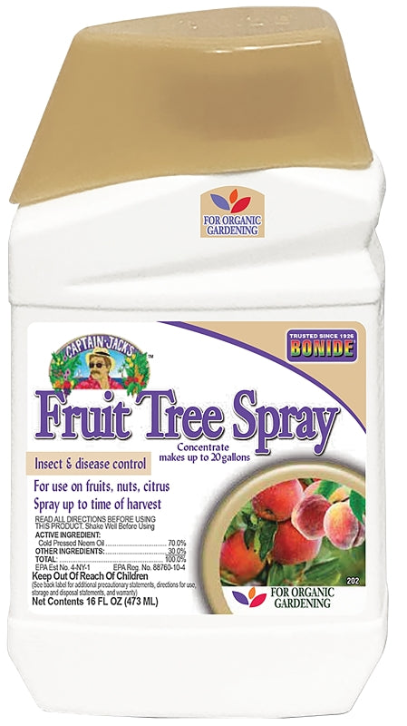 Bonide Captain Jack's 202 Fruit Tree Spray, Liquid, Spray Application, 1 pt Bottle