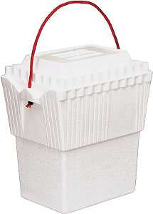 Lifoam 3417 Ice Chest, 11-1/2 in L x 8 in W x 13-1/4 in H Exterior, 12 qt Cooler, Styrofoam, White, Pack of 24