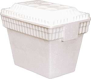 Lifoam 3542 Ice Chest, 17 in L x 12 in W x 14-3/8 in H Exterior, 12 qt Cooler, Styrofoam, White, Pack of 12