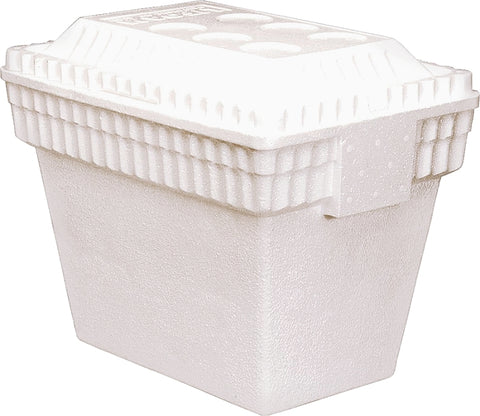 Lifoam 3542 Ice Chest, 17 in L x 12 in W x 14-3/8 in H Exterior, 12 qt Cooler, Styrofoam, White, Pack of 12