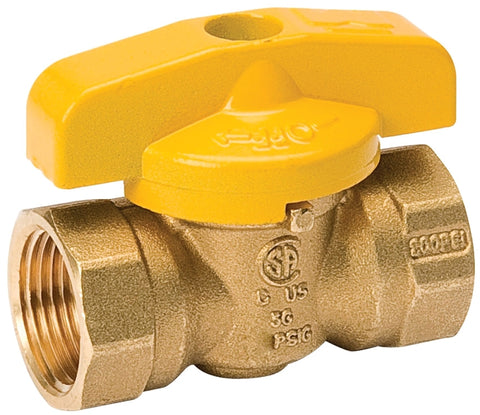 B & K ProLine Series 210-524RP Gas Ball Valve, 3/4 in Connection, FPT, 200 psi Pressure, Manual Actuator, Brass Body