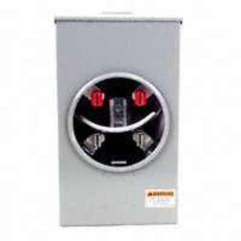 Siemens Murray SJ102AX Ringed Meter Socket, 1-Phase, 135 A, 300 V, 4-Jaw, Overhead, Underground Cable Entry