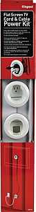 Wiremold CMK70 Cord and Cable Power Kit, Low Voltage Cable, White