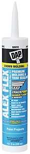 DAP ALEX FLEX 18542 Cauling Sealant, White, 72 hr Curing, 40 to 100 deg F, 10.1 oz Cartridge