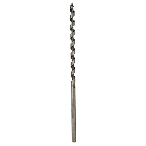 Irwin 49904 Power Drill Auger Bit, 1/4 in Dia, 7-1/2 in OAL, Solid Center Flute, 1-Flute, 7/32 in Dia Shank, Hex Shank