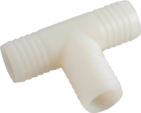 Anderson Metals 53725-1008 Reducing Union Tee, 5/8 x 5/8 x 1/2 in, Barb, Nylon, Pack of 5
