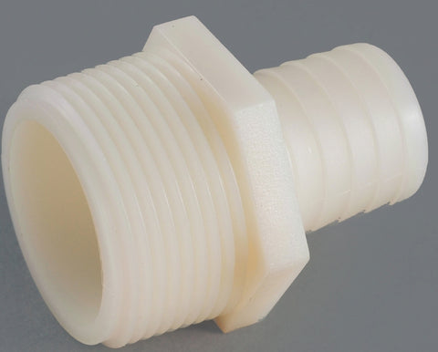 Anderson Metals 53701-0806 Hose Adapter, 3/8 x 1/2 in, Barb x MIP, Nylon, 150 psi Pressure, Pack of 5