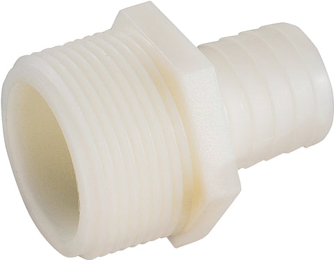 Anderson Metals 53701-1208 Hose Adapter, 3/4 in, Barb, 1/2 in, MIP, 150 psi Pressure, Nylon, Pack of 5