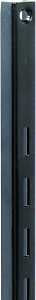 Knape & Vogt 80 80 BLK 72 Series Shelf Standard, Black, 320 lb, 16 ga Thick Material, 5/8 in W, 72 in H, Steel