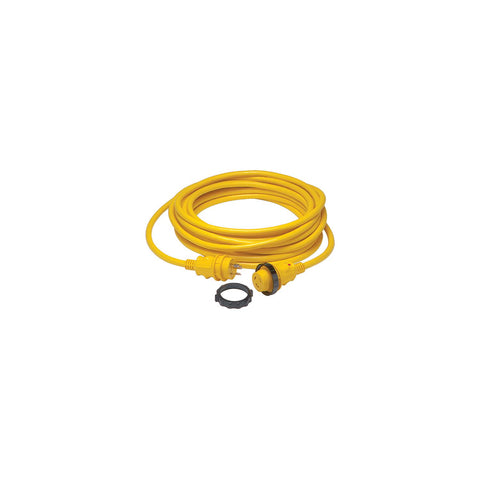 Marinco 199117 30A/125V Powercord Plus ShorePower Cordset w/LED, 25' Yellow