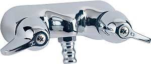 Boston Harbor RS207 Bath Faucet, 2-Faucet Handle, Lever Handle, Brass, Chrome Plated, Wall Mounting, Round Spout