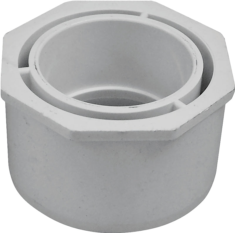 IPEX 035672 Reducer Bushing, 3 x 2 in, Spigot x Socket, PVC, White, SC ...