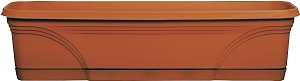 Southern Patio MB2412TC Planter, 7-1/4 in H, 23.88 in W, 7.88 in D, Window Box, Plastic, Terracotta