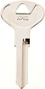 Hy-Ko 11010VW23 Automotive Key Blank, Brass, Nickel, For: Volkswagen Vehicle Locks, Pack of 10