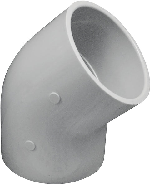 IPEX 035487 Elbow, 2-1/2 in, Socket, 45 deg Angle, PVC, White, SCH 40 Schedule, 300 psi Pressure