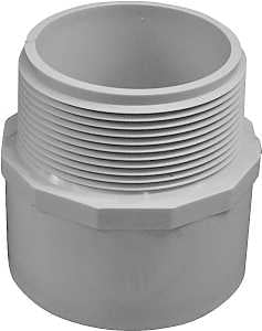 IPEX 035610 Adapter, 4 in, Socket x MNPT, PVC, White, SCH 40 Schedule, 220 psi Pressure
