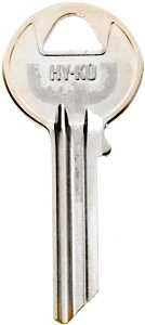 Hy-Ko 11010Y54 Key Blank, Brass, Nickel, For: Yale Cabinet, House Locks and Padlocks, Pack of 10