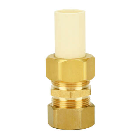Homewerks Schedule 40 3/4 in. Compression X 3/4 in. D Compression CPVC/Brass Adapter Coupling