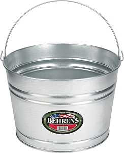 Behrens C17GS Scrub Pail, 4.25 gal Capacity, Galvanized Steel