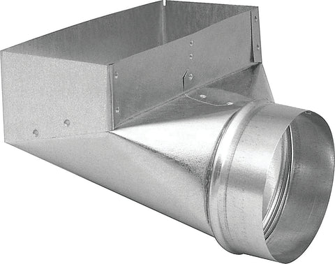 Imperial GV0627-C Wall Register Angle Boot, 9-1/2 in L, 12 in W, 8 in H, 90 deg Angle, 30 ga Gauge, Steel, Galvanized