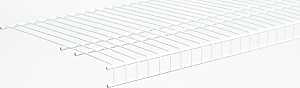 ClosetMaid SuperSlide 4737 Wire Shelf, 100 lb, 1-Level, 16 in L, 144 in W, Steel, White
