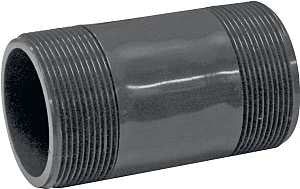 GENOVA P-2-4 Pipe Nipple, 2 in, PVC, SCH 80 Schedule, 4 in L