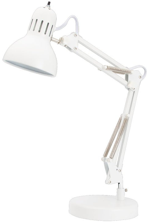 Boston Harbor TL-WK-134E-WH-3L Swing Arm Work Lamp, 120 V, 60 W, 1-Lamp, A19 or CFL Lamp, White