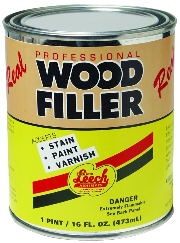 Leech Adhesives LWF-69 Wood Filler, Liquid, Solvent, Natural, 1 pt Can ...
