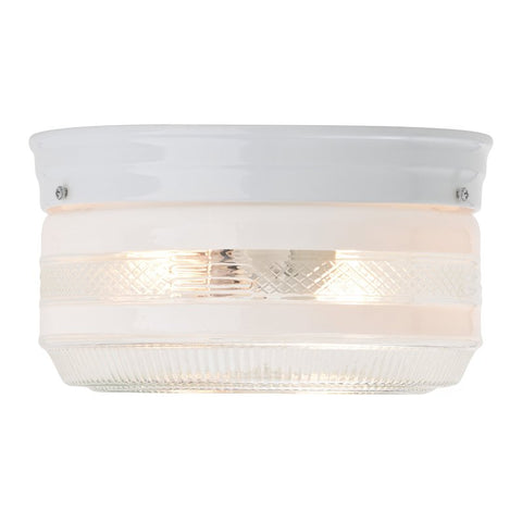 Boston Harbor F14WH02-8002CL3L Two Light Ceiling Fixture, 120 V, 60 W, 2-Lamp, A19 or CFL Lamp, White Fixture