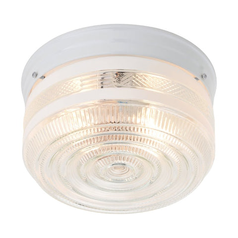 Boston Harbor F14WH02-8002CL3L Two Light Ceiling Fixture, 120 V, 60 W, 2-Lamp, A19 or CFL Lamp, White Fixture