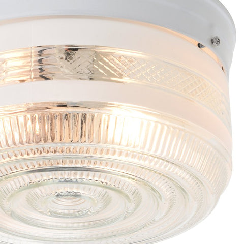 Boston Harbor F14WH02-8002CL3L Two Light Ceiling Fixture, 120 V, 60 W, 2-Lamp, A19 or CFL Lamp, White Fixture