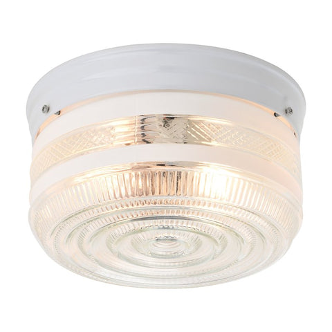 Boston Harbor F14WH02-8002CL3L Two Light Ceiling Fixture, 120 V, 60 W, 2-Lamp, A19 or CFL Lamp, White Fixture