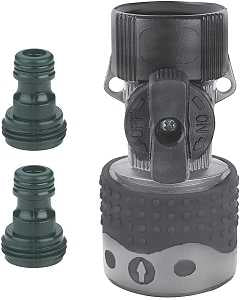 Gilmour 823724-1001 Quick Connector with Shut-off Valve Set, Polymer