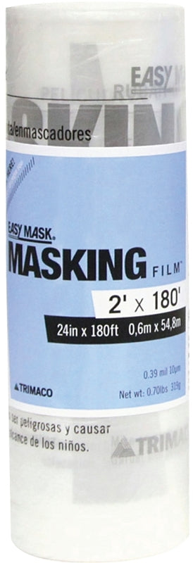 Trimaco 62480 Masking Film, 180 ft L, 24 in W, 0.4 mil Thick, Pack of 12