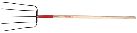 Razor-Back 73141 Barley Fork, Oval Tine, Steel Tine, Wood Handle, Straight Handle, 63-1/2 in L Handle
