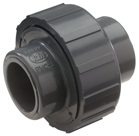 NDS U-2000-S Pipe Union, 2 in, Slip Joint, Gray, SCH 80 Schedule, 150 psi Pressure