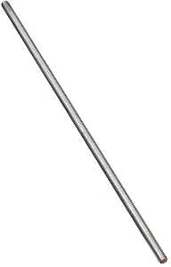 National Hardware N179-598 Threaded Rod, 5/16-18 Thread, 72 in L, A Grade, Steel, Zinc, UNC Thread