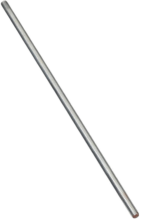 National Hardware N179-598 Threaded Rod, 5/16-18 Thread, 72 in L, A Grade, Steel, Zinc, UNC Thread