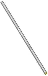 National Hardware N179-606 Threaded Rod, 3/8-16 Thread, 72 in L, A Grade, Steel, Zinc, UNC Thread