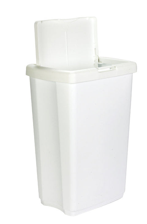 Rubbermaid 13.25 gal White Plastic Spring Top Wastebasket, Pack of 6